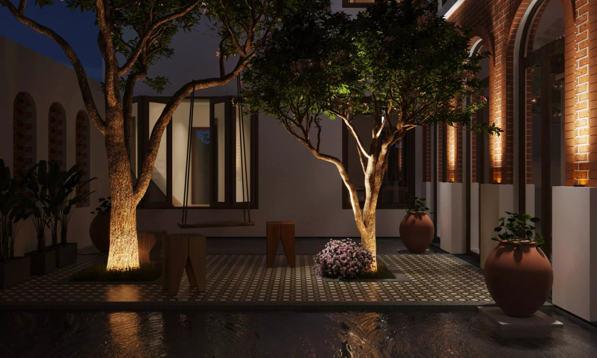 ‘Giấc mơ trưa’ trong ngôi nhà gạch đỏ, mái nhấp nhô giữa nền trời xanh thẳm ảnh 17