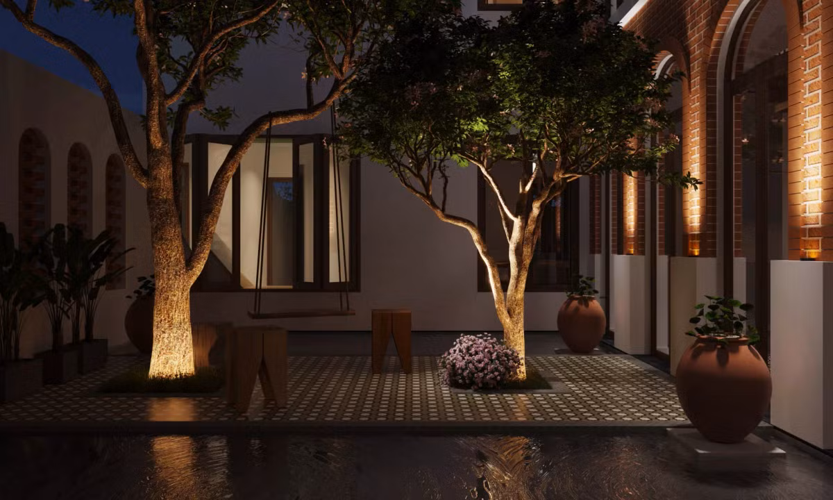 ‘Giấc mơ trưa’ trong ngôi nhà gạch đỏ, mái nhấp nhô giữa nền trời xanh thẳm ảnh 17