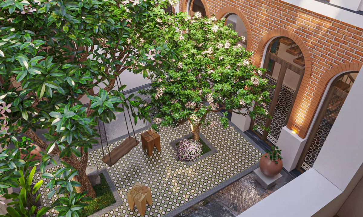 ‘Giấc mơ trưa’ trong ngôi nhà gạch đỏ, mái nhấp nhô giữa nền trời xanh thẳm - Hình 8 ‘Giac mo trua’ trong ngoi nha gach do, mai nhap nho giua nen troi xanh tham-Hinh-8