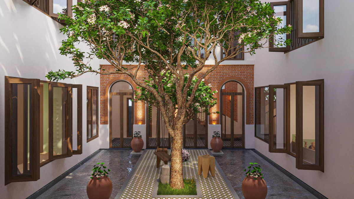 ‘Giấc mơ trưa’ trong ngôi nhà gạch đỏ, mái nhấp nhô giữa nền trời xanh thẳm - Hình 7 ‘Giac mo trua’ trong ngoi nha gach do, mai nhap nho giua nen troi xanh tham-Hinh-7