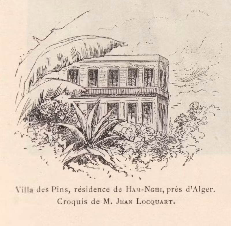 Biệt thự Pins, nơi ở của cựu hoàng Hàm Nghi gần Alger. Ảnh tư liệu.