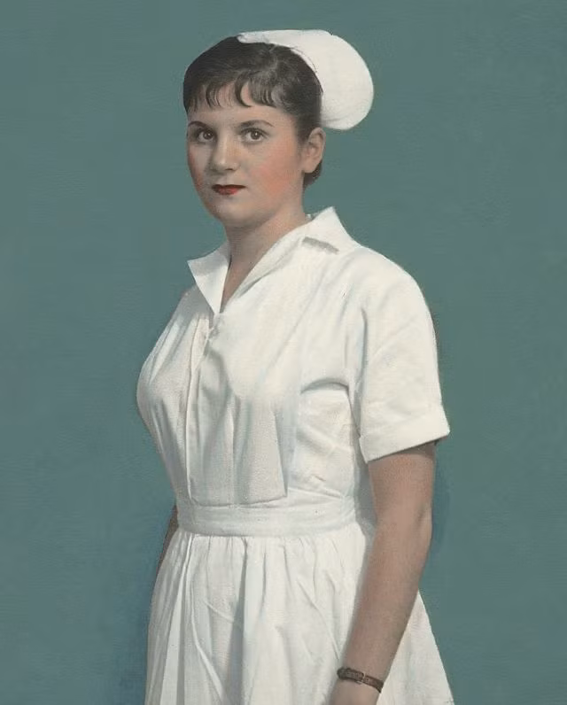 Nữ ý tá ở Madeira, quần đảo thuộc Bồ Đào Nha ở Bắc Đại Tây Dương. Ảnh: Helene Fuld Health Foundation.