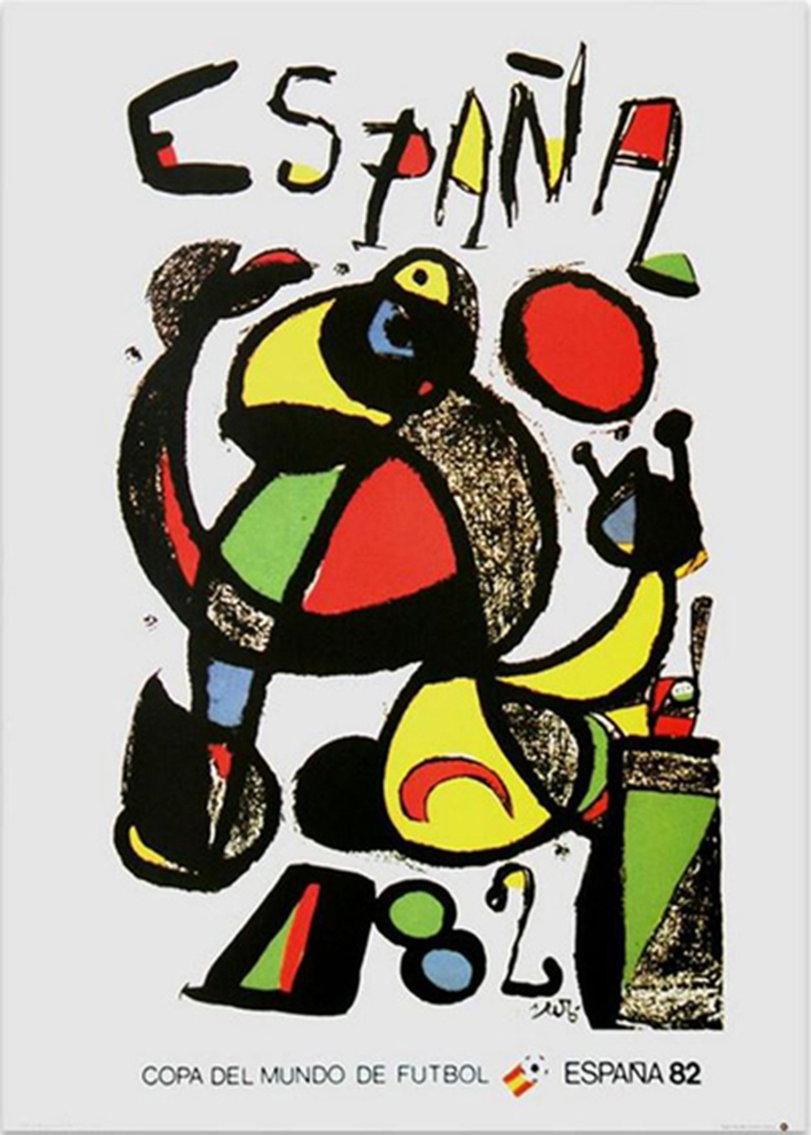 Poster World Cup Tây Ban Nha 1982 khá "khó hiểu" khi mang phong cách một bức tranh trừu tượng của danh họa người Tây Ban Nha Picasso. Ảnh: FIFA.