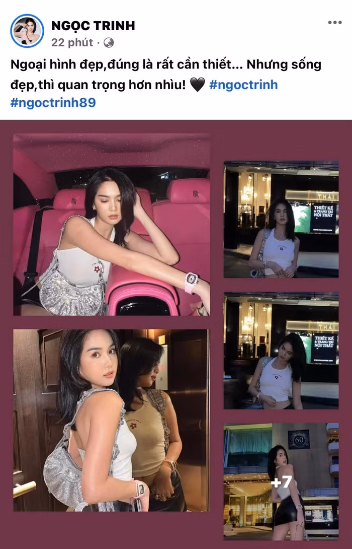 Ngoc Trinh: Ngoai hinh dep la can thiet nhung song dep thi quan trong hon