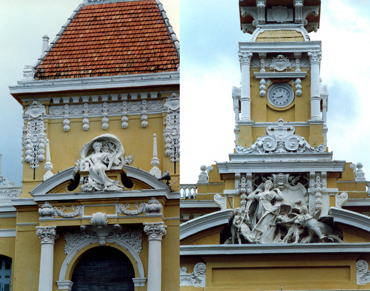 Các chi tiết kiến trúc ở tòa nhà UBND TP. HCM, một công trình thời thuộc địa nổi tiếng, thời xưa thường được gọi là Dinh Xã Tây.