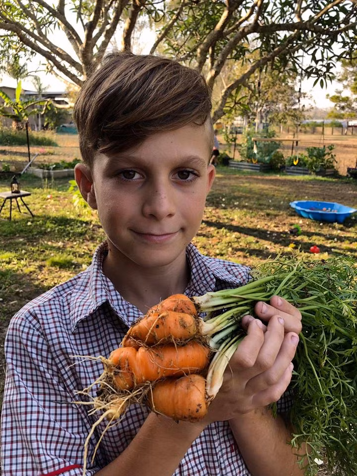 Gia dinh 7 nguoi trong rau qua, nuoi ga sach, song yen binh o ngoai o-Hinh-8