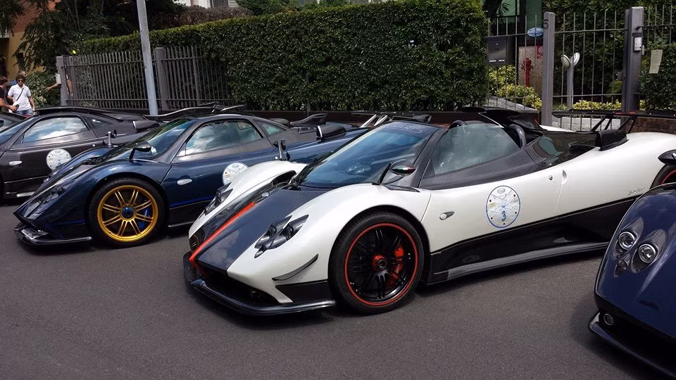 Tham dự lần này có rất nhiều mẫu xe khác nhau của Pagani, nổi bật trong đó phải kể đến Zonda 760 LM chỉ có 3 chiếc trên thế giới, Pagani Zonda Cinque chỉ có 5 chiếc và 2 thần gió Huayra đóng trong phim Transformers 4...