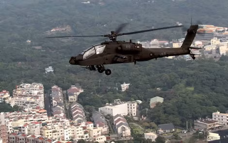 Một trong 6 chiếc AH-64E Apache mà Đài Loan nhận hồi tháng 10.