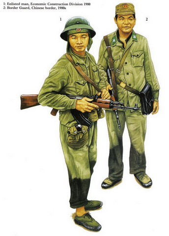 Các chiến sĩ phục vụ tại biên giới phía Bắc những năm 1980.