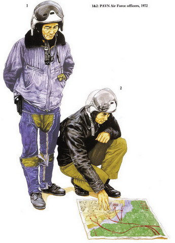 Các sĩ quan trong lực lượng Không quân Nhân dân Việt Nam năm 1972.