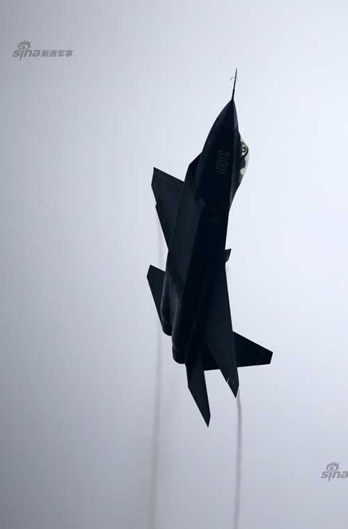 J-31 thực hiện màn bay nhào lộn.