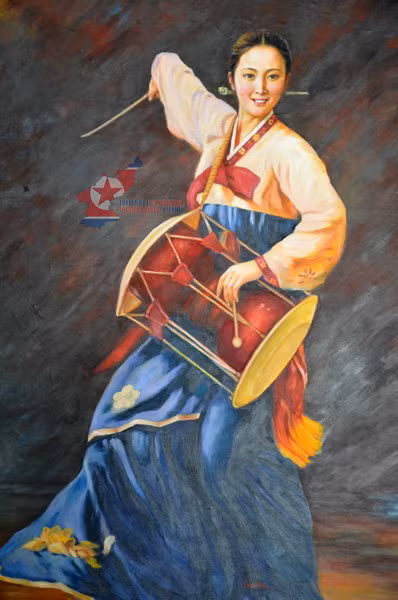 Vũ công truyền thống. Họa sĩ Chil Sung.