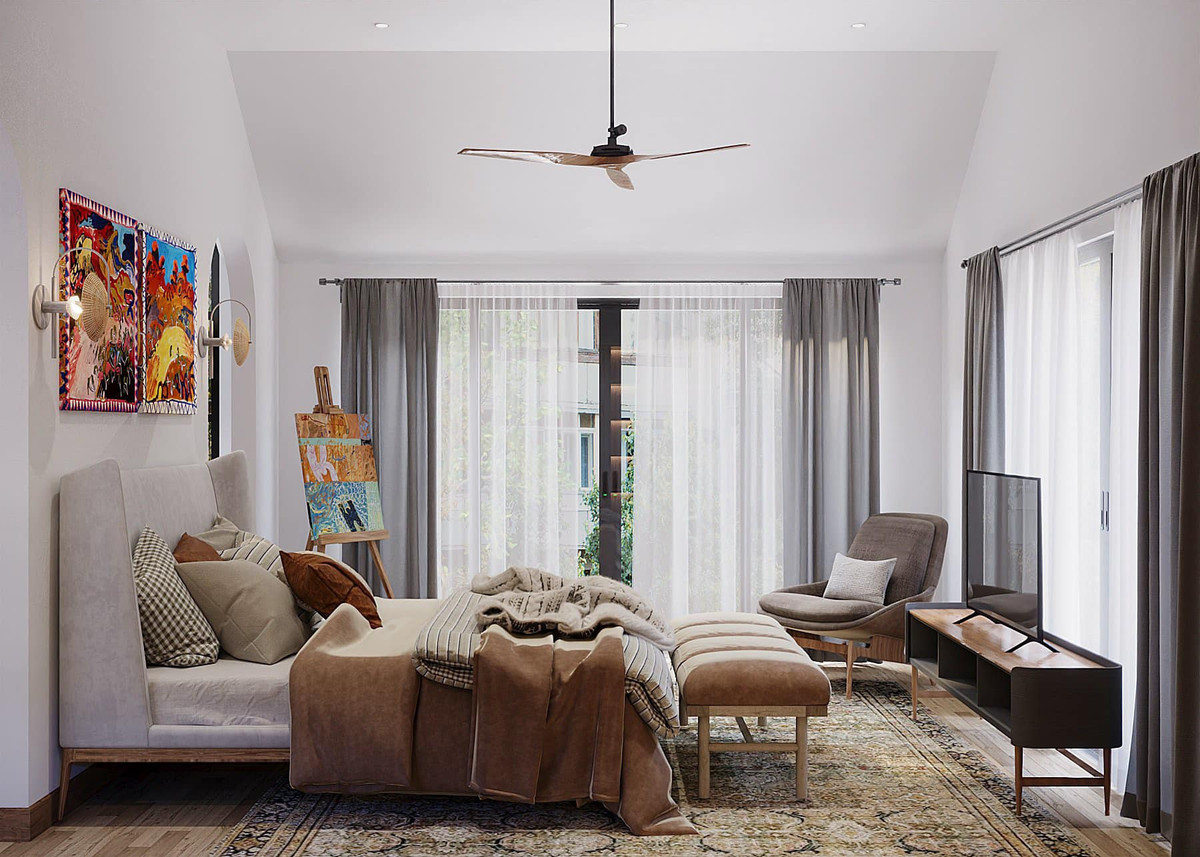 Khong gian biet thu don lap o Ha Noi mang hoi huong nghi duong-Hinh-7