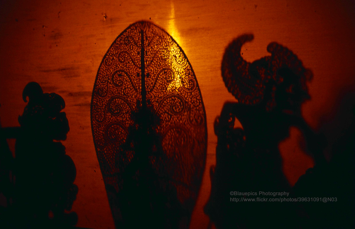 Màn biểu diễn rối bóng (wayang kulit) ở Ubud.