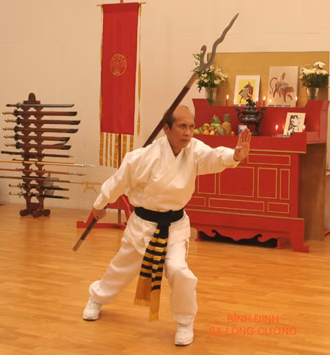 Xà mâu – một loại binh khí cổ của nhiều nền võ thuật. Ảnh: Binhdinh-salongcuong.org.