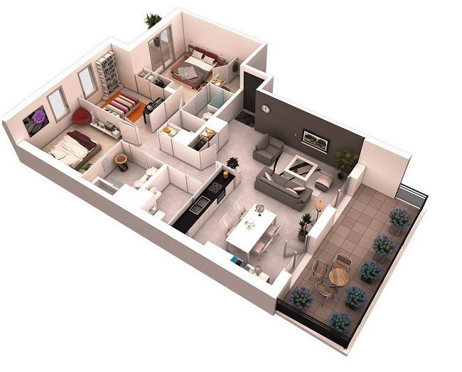 Mẫu nhà đẹp 2020 phổ biến với nhà cấp 4 và kiểu nhà tầng ảnh 3 Mẫu nhà đẹp 2020 phổ biến với nhà cấp 4 và kiểu nhà tầng ảnh 3