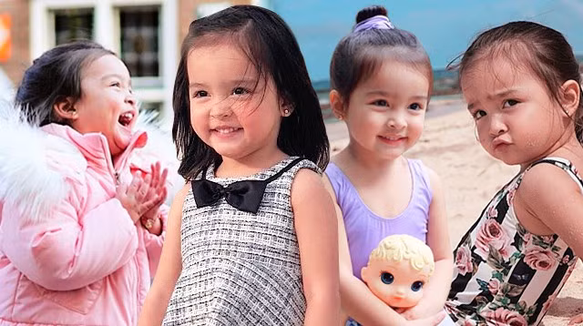  Cô bé thừa hưởng rất nhiều nét đẹp từ người mẹ mỹ nhân của mình, từ khuôn mặt, ánh mắt, mũi và đôi môi xinh chúm chím. Ngay từ nhỏ, cô bé đã có lượng fan khủng trên mạng xã hội.