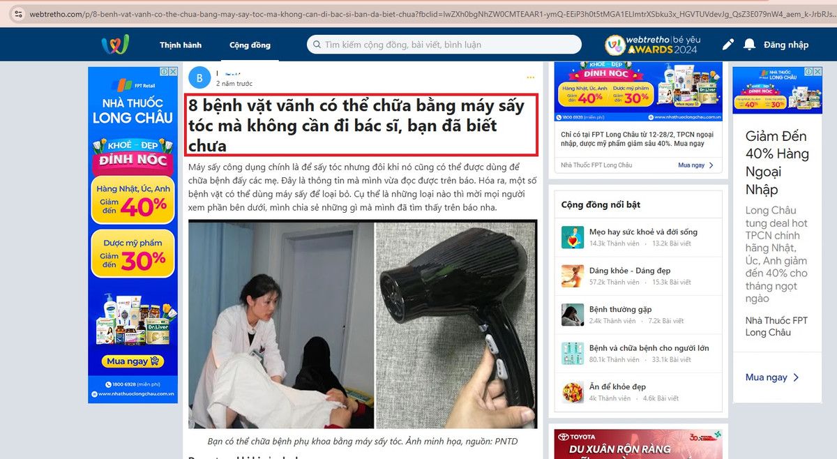 Bài viết đăng tải trên website Webtretho.com.