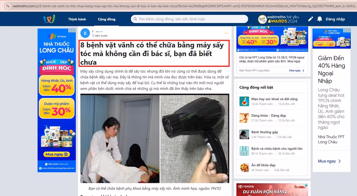 Bài viết đăng tải trên website Webtretho.com.