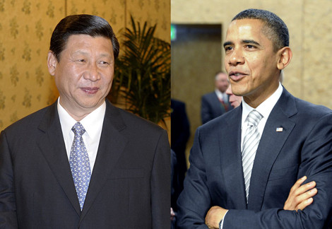 Tổng thống Obama (phải) và Chủ tịch Tập Cận Bình.