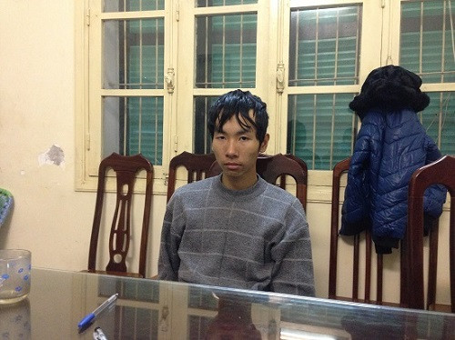 Đối tượng Nguyễn Văn Đạt tại cơ quan điều tra.