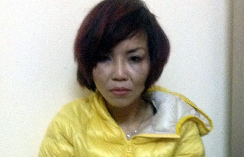 Đối tượng Thủy tại cơ quan công an.