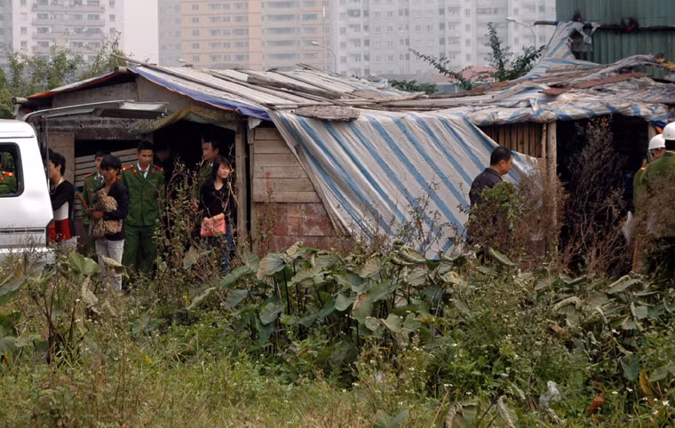 Lán trọ nơi bé Nhi cùng bố mẹ ở.