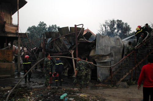 Khu vực xảy ra cháy.