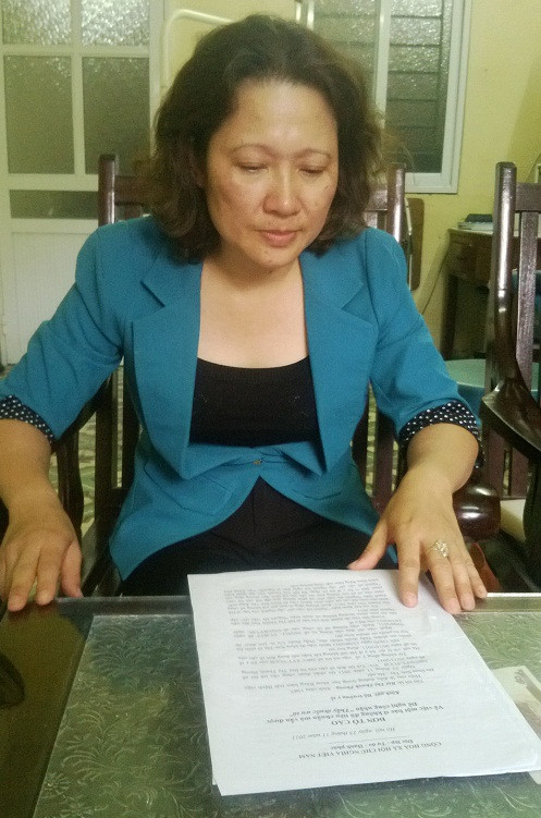 Bà Bùi Thị Thanh Phong, người tố cáo những sai phạm tại BV ĐK Sơn Tây.
