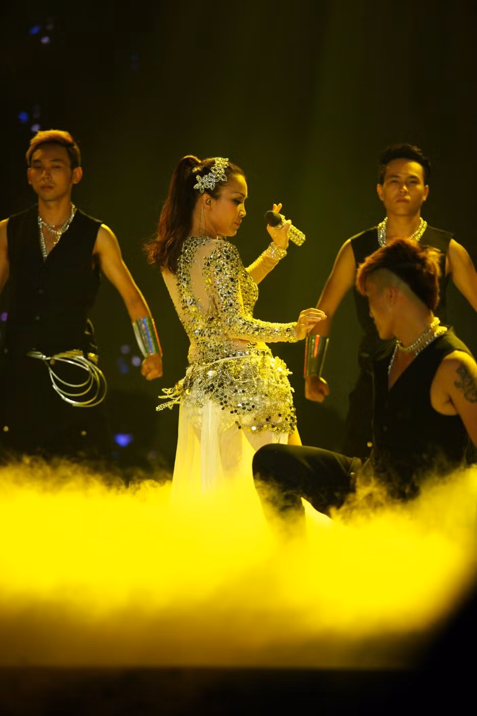 Từ hình ảnh nữ ca sĩ sôi động, máu lửa trên sân khấu với những bản hít "Mắt nai cha cha cha", "Vùng trời bình yên", "Chuyện thường tình thế thôi"...