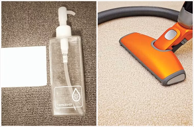 Sau đó bỏ giấy thấm vào ngăn đựng rác của máy hút bụi, làm sạch thảm bằng máy theo cách thông thường, mùi thơm trên giấy sẽ tỏa ra làm giảm đi mùi nấm mốc và chất hữu cơ đã phân hủy.