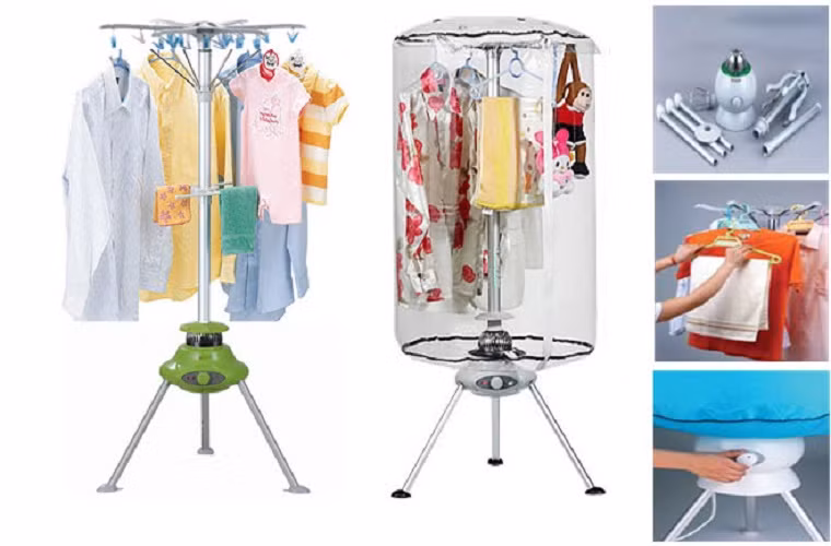 Cây sấy trở thành cứu cánh cho những bộ trang phục, khi luồng hơi nóng của máy thổi khô quần áo trong những ngày mưa phùn, giá rét.