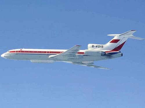 Máy bay Tu-154 của Trung Quốc bị phát hiện trên bầu trời biển Hoa Đông hôm 23-1. Ảnh: The-japan-news.com