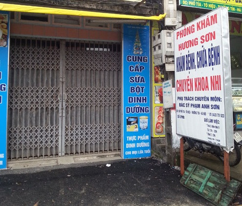 Phòng khám Hương Sơn nơi cháu bé 16 tháng tuổi tử vong