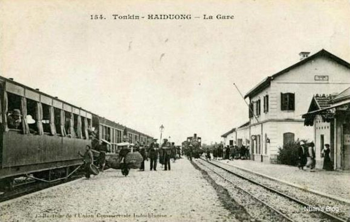 Nhà ga Hải Dương thuở sơ khai.
