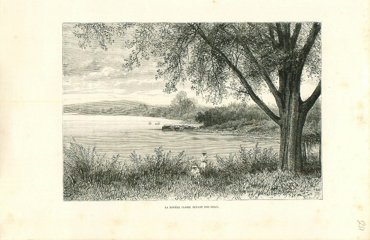 Một bức tranh minh họa về sông Lô, phủ Đoan Hùng năm 1884.