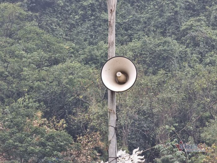 Loa tuyên truyền về công tác phòng chống dịch Covid-19.