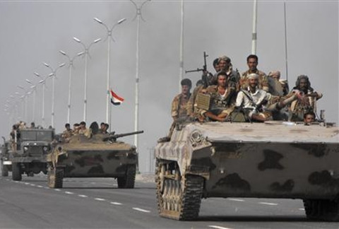 Các lực lượng Yemen tăng cường tuần tra ở miền Nam Yemen.