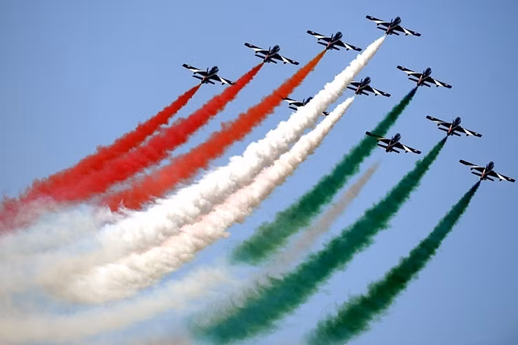 Đội bay của Không quân Italy tại Triển lãm hàng không ở Hungary.