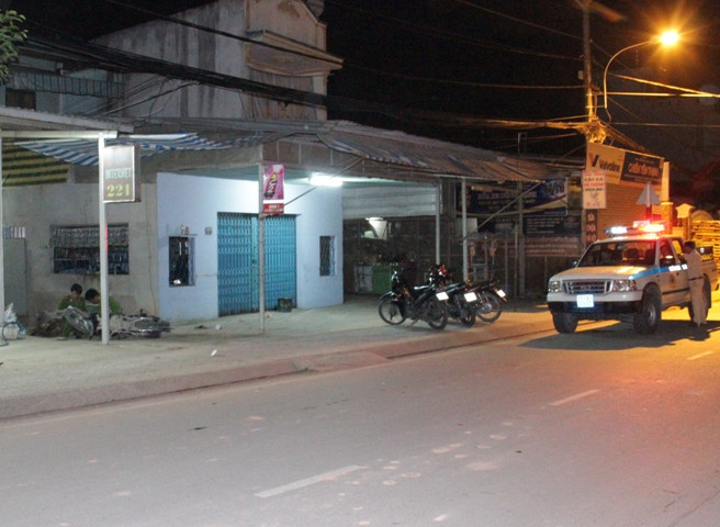 Hiện trường vụ tai nạn làm 2 thanh niên thương vong.