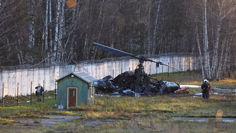 Chiếc Ka-52 đã bị phá hủy hoàn toàn.