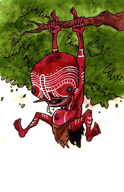 Quái vật Yara-Ma-Yha-Who thường ẩn nấp, kiên nhẫn đợi trên cây cho tới khi nạn nhân dừng lại ở bên dưới.