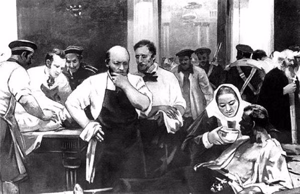 Nikolai Pirogov (1810 - 1881) đã tình nguyện phục vụ trong quân đội thường trực để làm thầy thuốc đầu tiên trên thế giới sử dụng ete vào việc gây mê trong điều kiện dã chiến nhằm điều trị cho bệnh nhân.