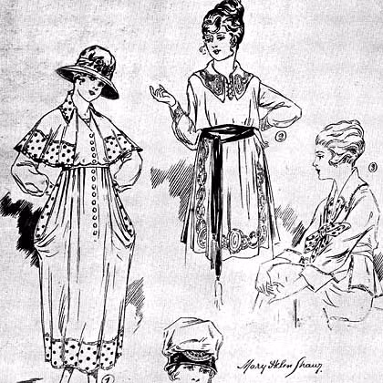 Đây là một bản vẽ người đẹp trình diễn thời trang mới nhất được gián điệp Đức khéo léo lồng mật mã Morse để truyền tin về nước.