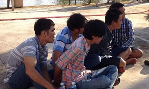 Các đối tượng bị bắt giữ.