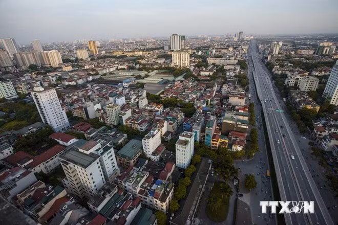 Quận Thanh Xuân nhìn từ trên cao.