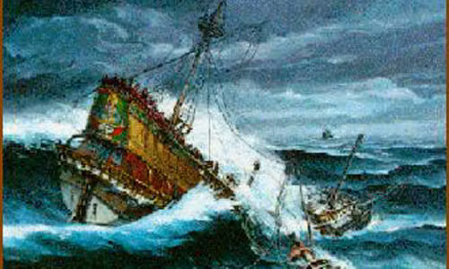 Theo một số tài liệu, khi con tàu trên gặp nạn, có khoảng 500 người có mặt trên tàu.