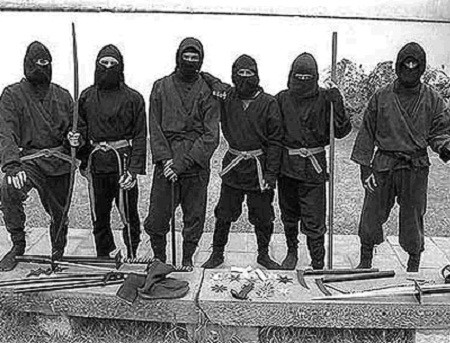 Tuy nhiên, một số tài liệu lại chỉ ra rằng, môn võ huyền bí trên không xuất phát từ Nhật Bản mà là từ Trung Quốc. Một số nhà nghiên cứu cho rằng, Ninjutsu có nguồn gốc từ Tôn Tử hay Tôn Võ Tử (thời Xuân Thu 722 - 481 TCN).