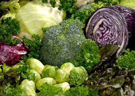 Trái cây, rau quả bao gồm một lượng nhỏ photonutrients và chất dinh dưỡng tự nhiên quan trọng như khoáng chất và vitamin. Loại rau họ cải như súp lơ, cải bắp có chứa dinh dưỡng thực vật giúp ức chế sự chuyển hóa của chất gây ung thư và kích thích cơ thể sản xuất các enzym giải độc.