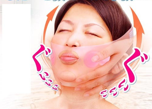 Đai massage mặt. Đai massage mặt là một thiết kế thông minh thú vị. Nó có nhiệm vụ ôm vào vùng má, xương hàm, cằm và xiết chặt để các vùng này không bị chảy xệ. Người dùng còn có thể mát xa các vùng này trên bề mặt chiếc đai.